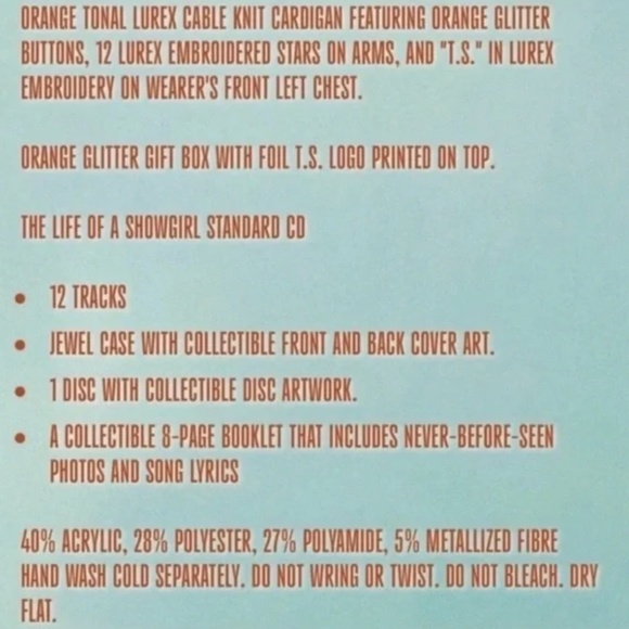 Never Opened- Taylor Swift Life of a Showgirl Cardigan Box Set - Picture 5 of 9